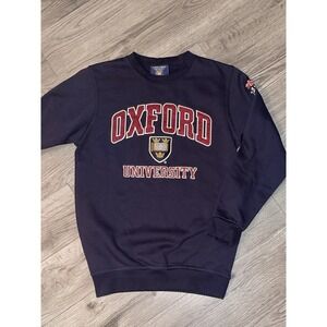 Oxford University Crew Neck Sweatshirt Women's XS Navy Embroidered Logo Pullover